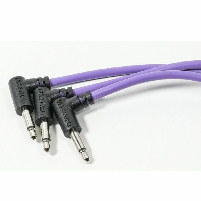 Befaco 3.3mm TS Right-Angled Mini-Jack Plug Patch Cables (7cm, pack of 6)