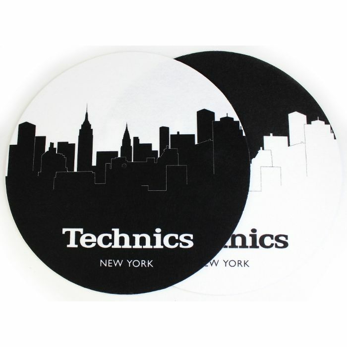 Slipmat Factory Technics New York Skyline 12" Vinyl Record Slipmats (black/white, pair)