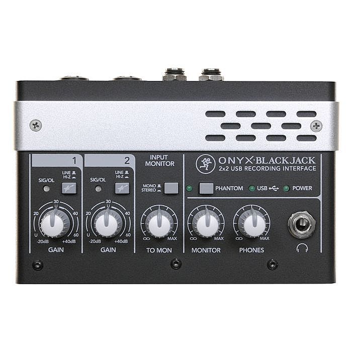 Mackie Onyx Blackjack 2x2 USB Recording Audio Interface + Tracktion 3 Music Production Software