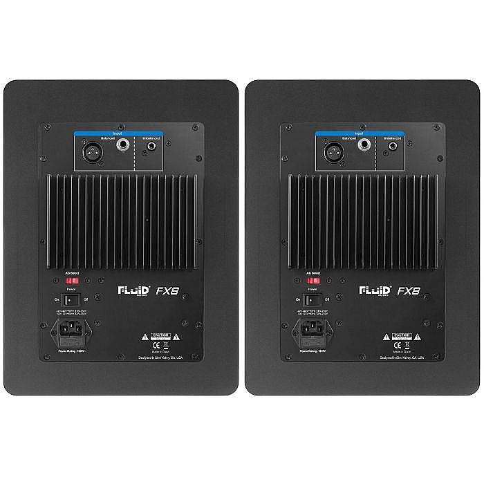 Fluid Audio FX8 Coaxial Bi Amplified Active Studio Monitors (pair)
