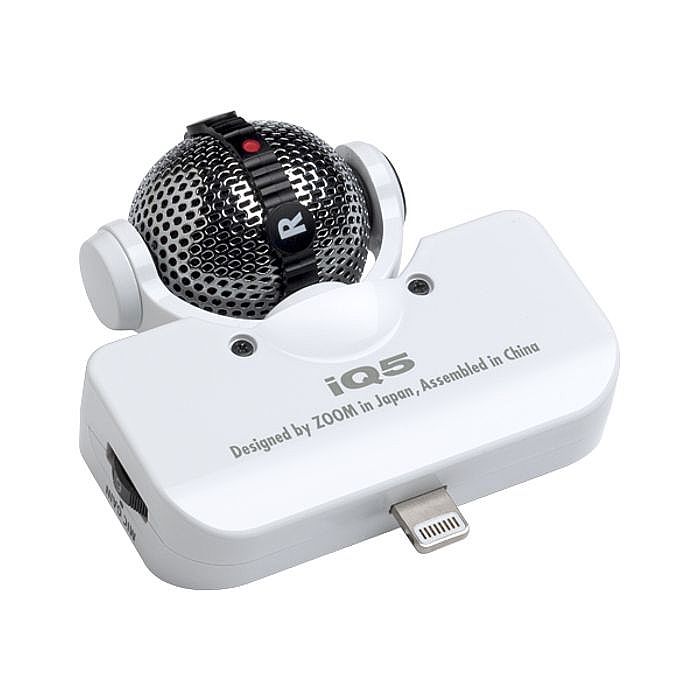 Zoom iQ5 Professional Stereo Microphone For iPhone iPad & iPod Touch (white)