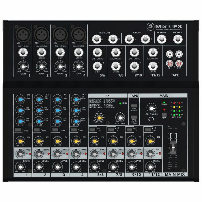 Mackie Mix12FX 12-Channel Analogue Studio Mixer With Effects