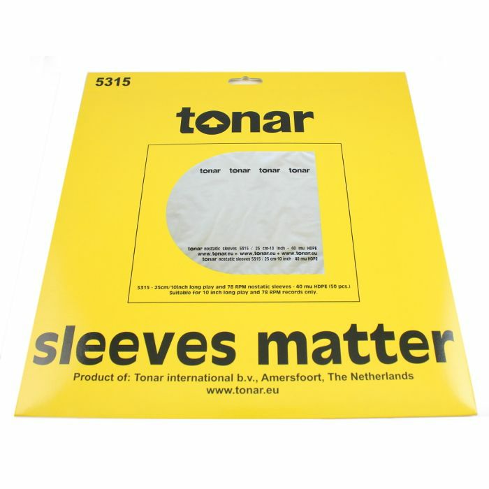 Tonar Nostatic 10" Vinyl Record Inner Sleeves (pack of 50)