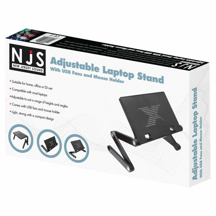 NJS Adjustable Laptop Stand With USB Fans & Mouse Holder