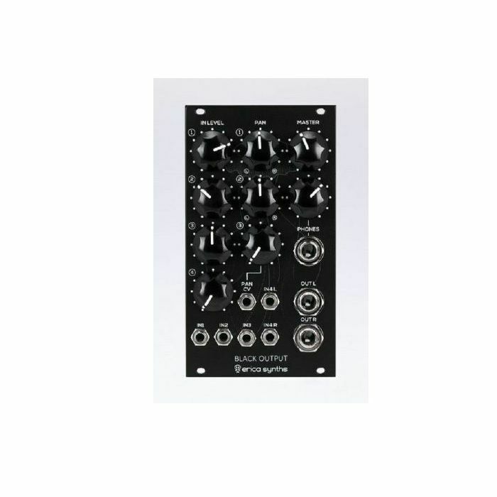 Erica Synths Black Output v2 Output Mixer & Stereo Panner Module