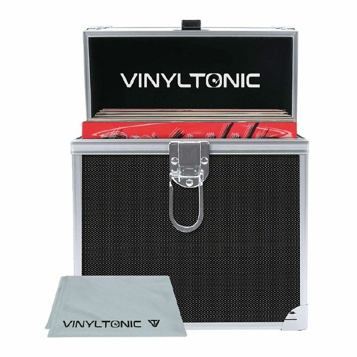Vinyl Tonic 7" Vinyl Record Flightcase 35 with Microfibre Cloth (black)