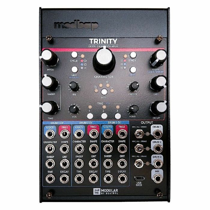 Modbap Modular Trinity Mini System Semi-Modular Drum Machine